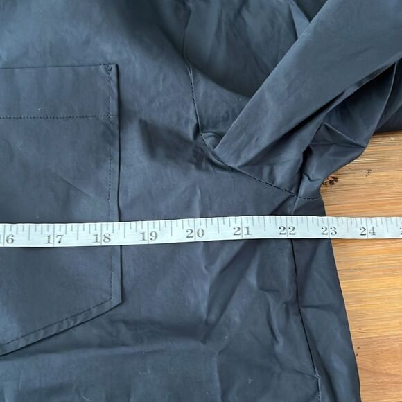 WB Hannah Pop Oversized 100% Organic Cotton Button Down Tunic Shirt Black - Picture 10 of 13